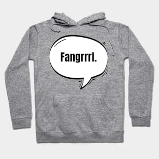 Fangrrrl Text-Based Speech Bubble Hoodie